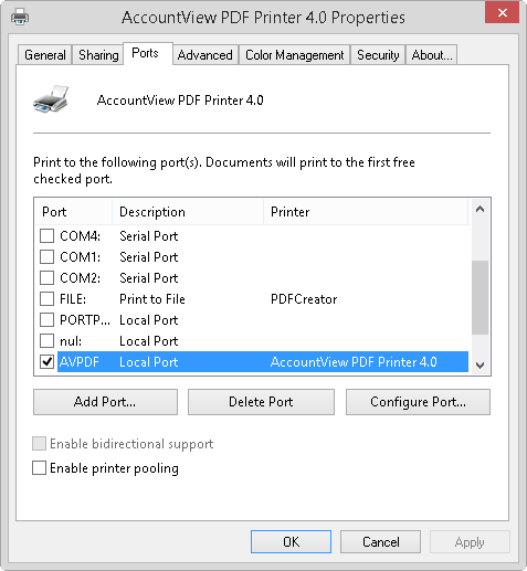 av-sup av-pdfprinterpoort